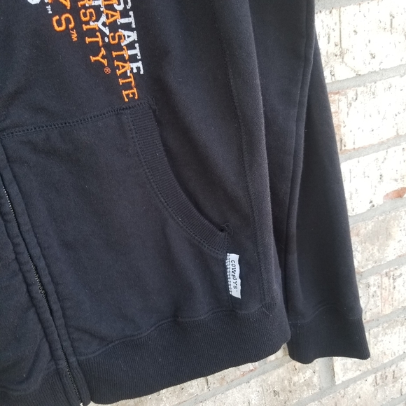 OSU OOKLAHOMA State Cowboys MEDIUM Black Zip-up HOODIE Emerson Street Collegiate - Picture 8 of 10